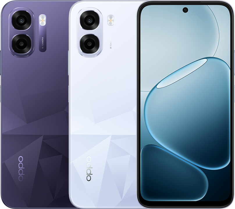 Oppo K14x 5G back front purple blue image