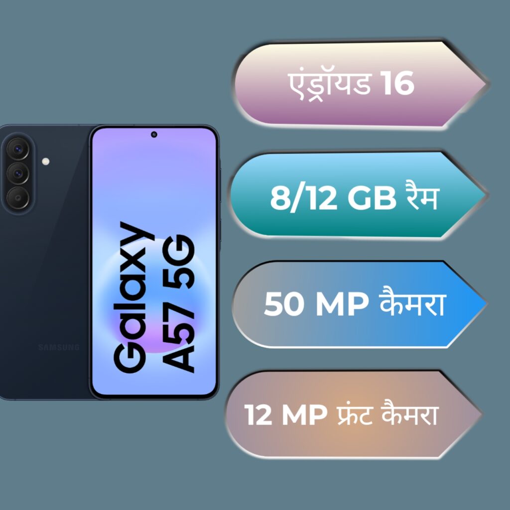 Galaxy A57 5G Specifications infographic 