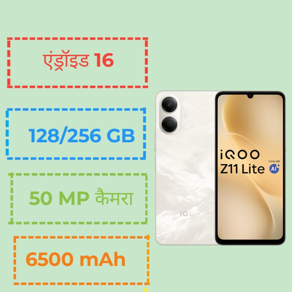 IQOO Z11 Lite 5G Specification infographic