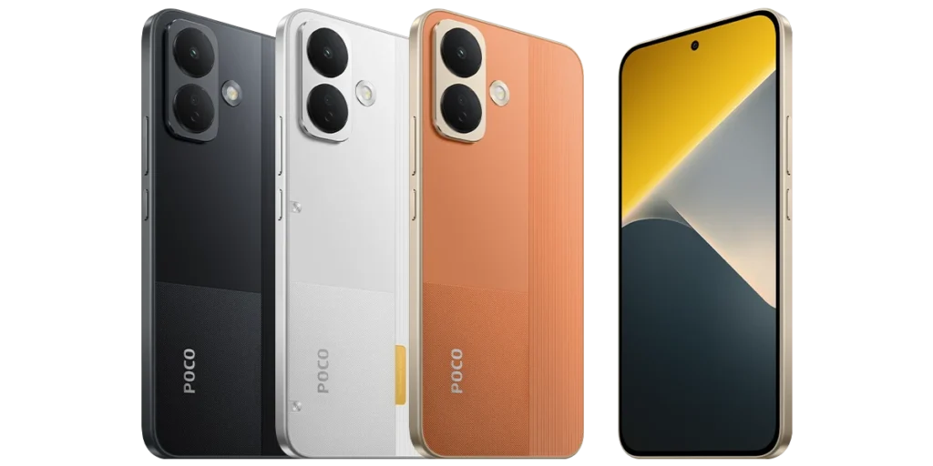 Poco X8 front back image